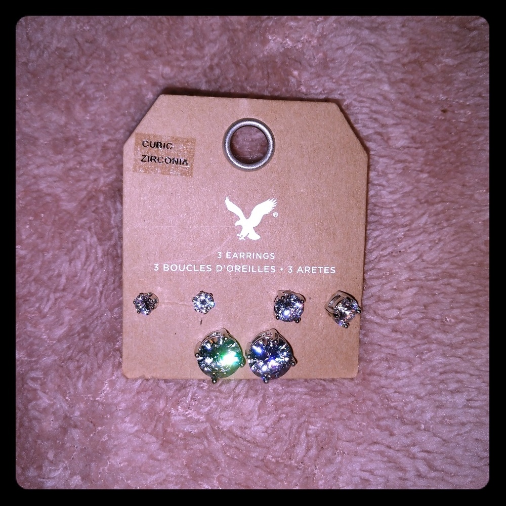 American Eagle cubic zirconia diamond studs